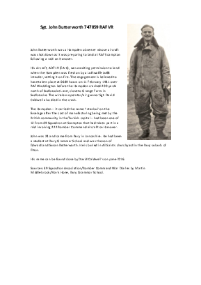 A preview of a PDF biography for Butterworth, John